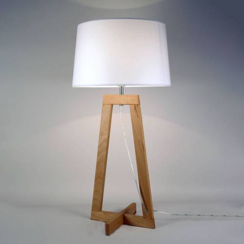 Aluminor Tafellamp Sacha LT van textiel en hout