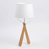Aluminor Tafellamp Zazou LT wit / hout licht