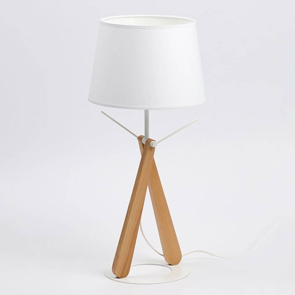 Aluminor Tafellamp Zazou LT wit / hout licht