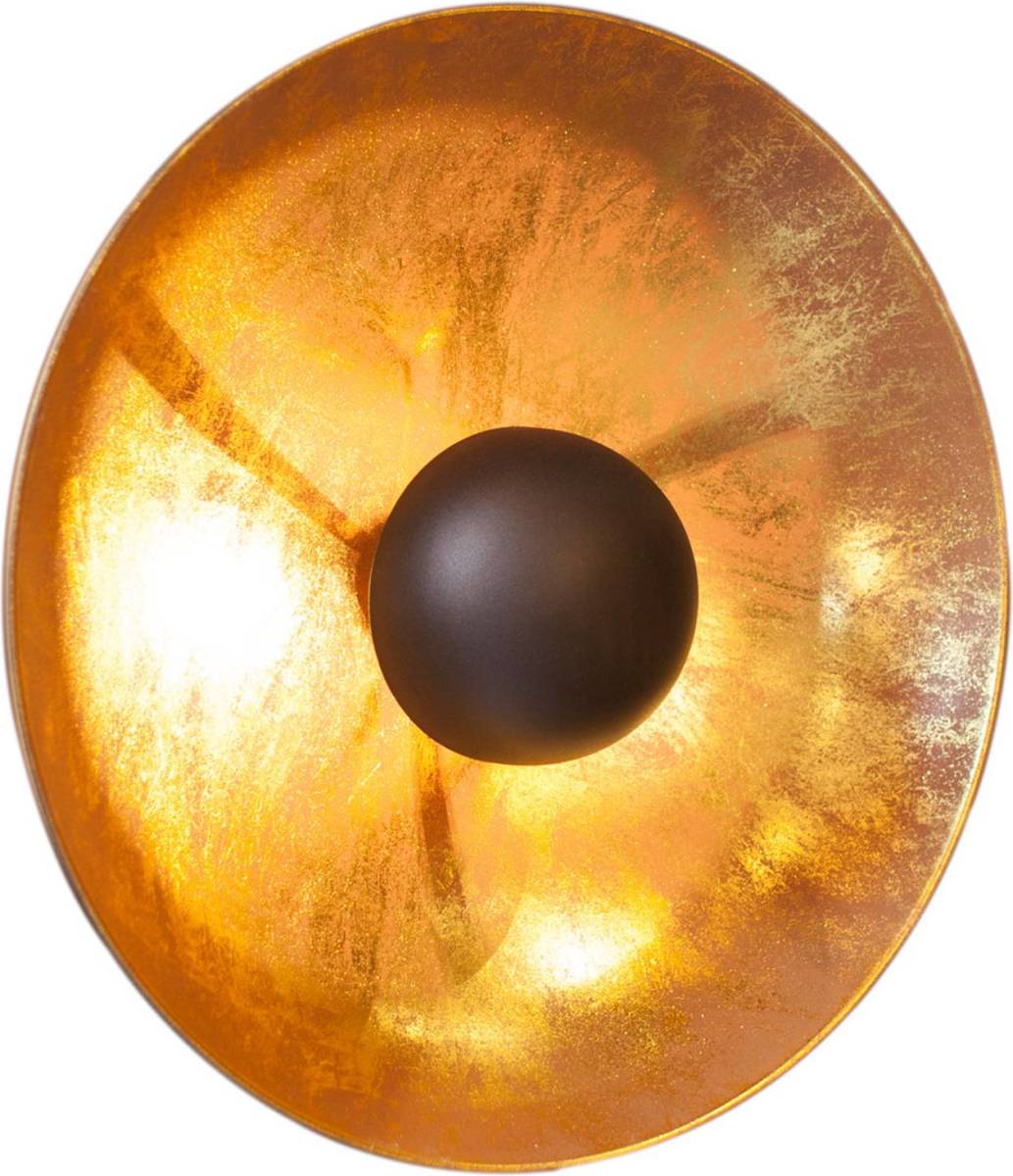 By Rydéns Captain wandlamp, zwart goud
