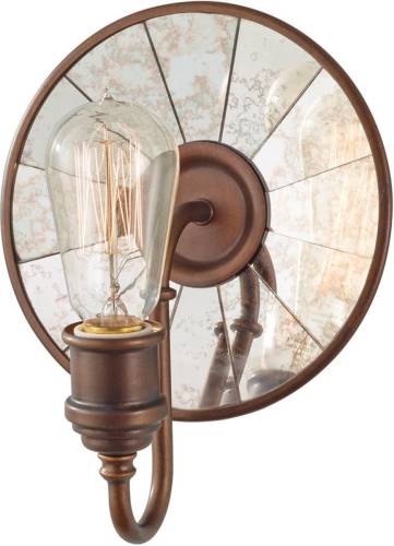 FEISS Wandlamp Urban Renewal met spiegelglas in brons