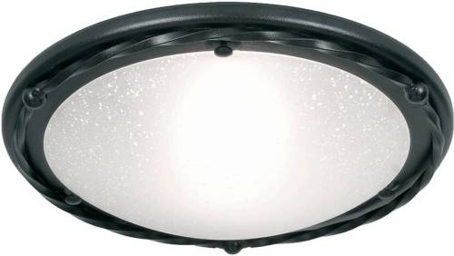 Elstead Plafondlamp Pembroke, vlak, frame zwart