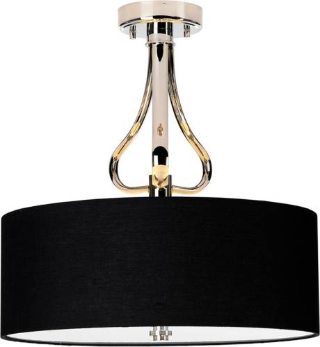 Elstead LED plafondlamp Falmouth zwart/chroom