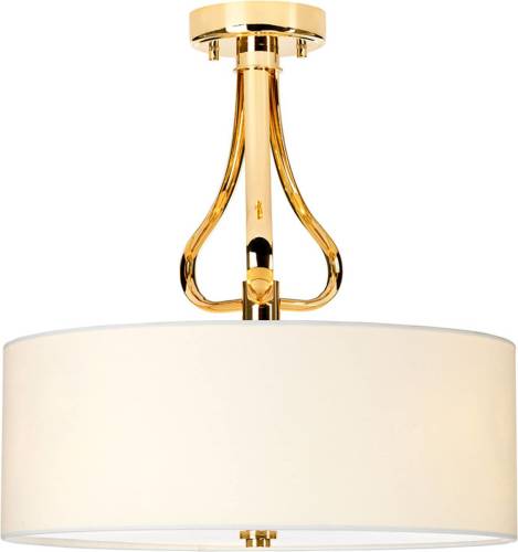 Elstead LED plafondlamp Falmouth wit/goud