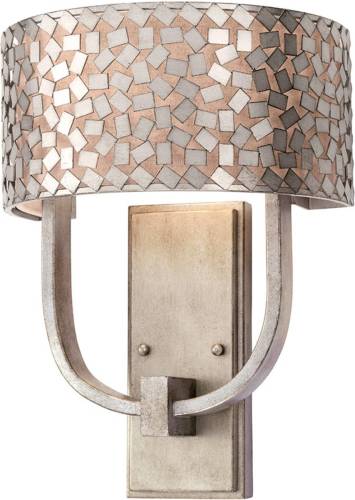 QUOIZEL Wandlamp Confetti in zilver antiek