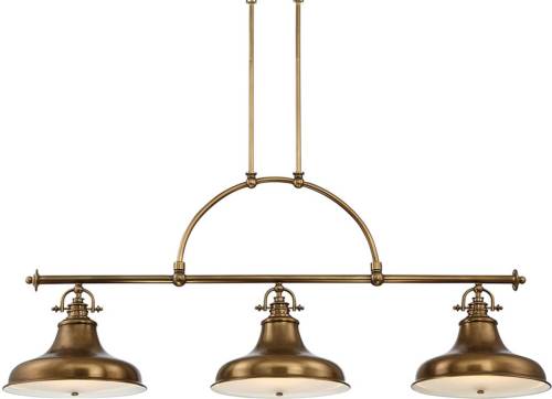 QUOIZEL Hanglamp Emery 3-lamps messing