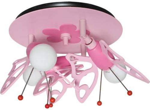 Elobra Plafondlamp Vlinder voor kinderkamer, 3-lamps