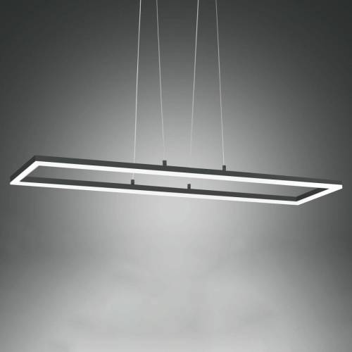 Fabas Luce LED hanglamp Bard, 92x32 cm, antraciet