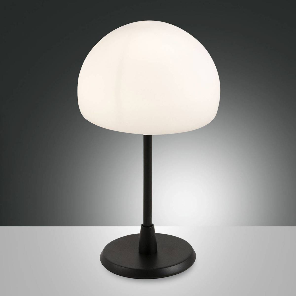 Fabas Luce LED tafellamp Gaia met touchdimmer, zwart