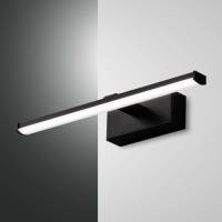 Fabas Luce LED wandlamp Nala, zwart, breedte 30 cm