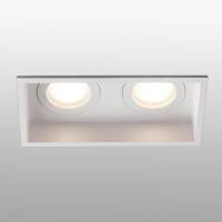 FARO BARCELONA Inbouwlamp Hyde, 2-lamps IP44 in wit