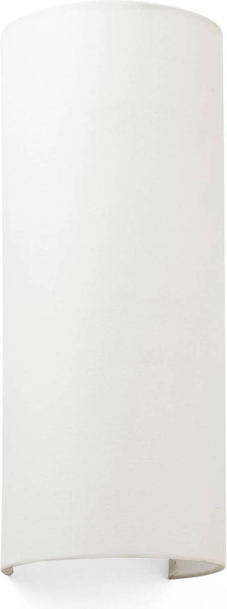 FARO BARCELONA Wandlamp Cotton, gewelfd, 37 x 15 cm, beige