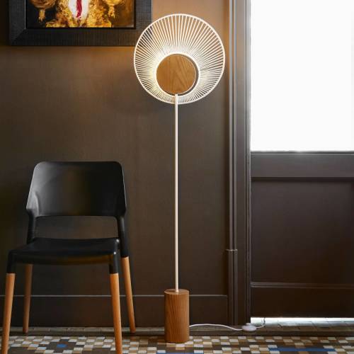 Forestier Oyster designer-vloerlamp, wit