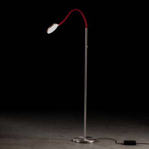 Holtkötter Flex S LED vloerlamp mat alu/rood