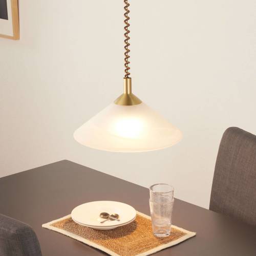 Hufnagel Saturn instelbare hanglamp in messinglook