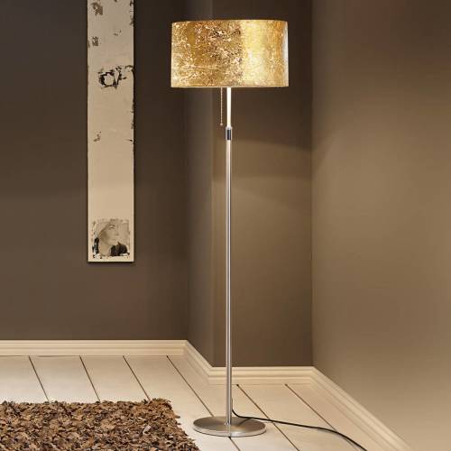 Hufnagel Vloerlamp Alea Loop met bladgoud afwerking