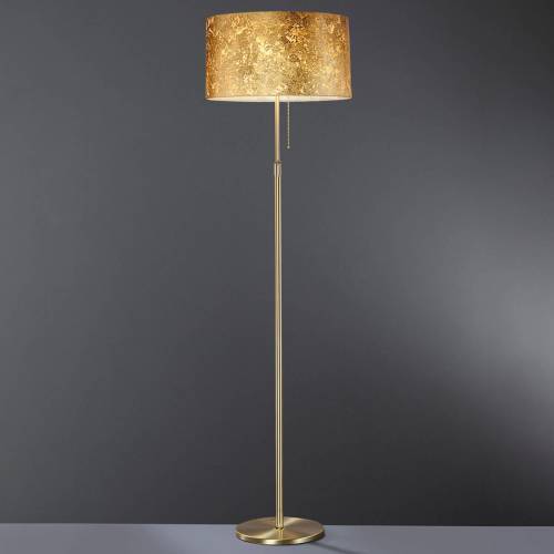 Hufnagel Edele vloerlamp Loop met bladgoud afwerking