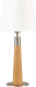 HerzBlut Conico tafellamp wit, eiken geolied, 58cm