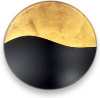 Ideallux Wandlamp Sunrise G9, zwart / goud, Ø 27,5 cm