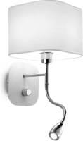Ideallux Wandlamp Holiday leeslamp flexibele arm, wit
