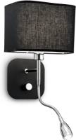 Ideallux Wandlamp Holiday leeslamp flexibele arm, zwart
