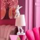 KARE Animal Rabbit tafellamp wit/roze