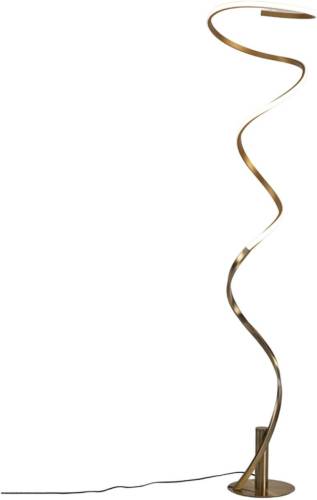 Mantra LED vloerlamp Helix, antiek gesatineerd