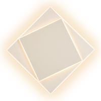 Mantra LED wandlamp Dakla, wit, 28x28 cm