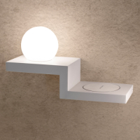 Mantra LED wandlamp Zanzibar, trapvormig, wit