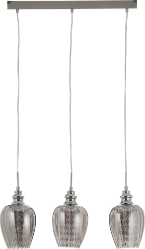 Maytoni Hanglamp Blues, 3-lamps, rookgrijs