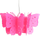 Naeve Leuchten Hanglamp Kizi in pink met vlinders