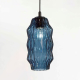 Selene Hanglamp origami van glas, blauw