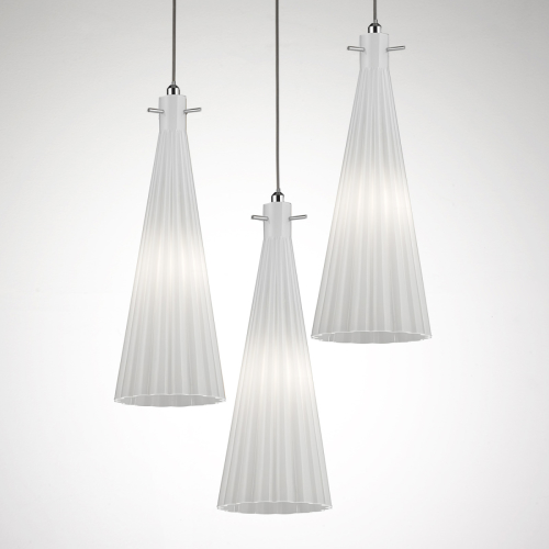 Selene Hanglamp Costa Rica, 3-lamps, wit