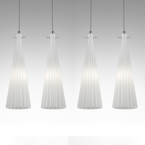 Selene Hanglamp Costa Rica, 4-lamps, wit