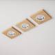 EULUNA LED plafond inbouwlamp Vitar eiken geolied 3/set