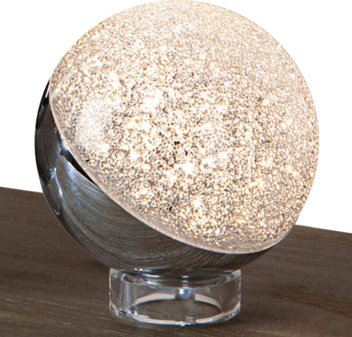 Schuller LED tafellamp Sphere, chroom, Ø 12 cm