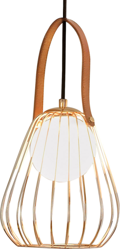 Viokef Hanglamp Levik met gouden kooi Ø 18 cm