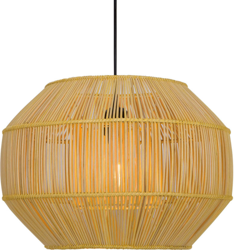 Viokef Hanglamp Anteo van rotan, vlak Oval