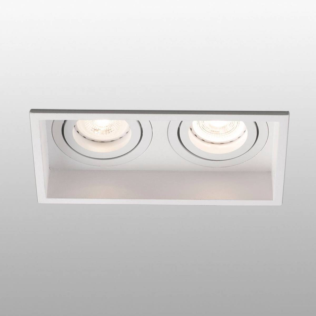 FARO BARCELONA Inbouwlamp Hyde, 2lamps gezwenkt in wit