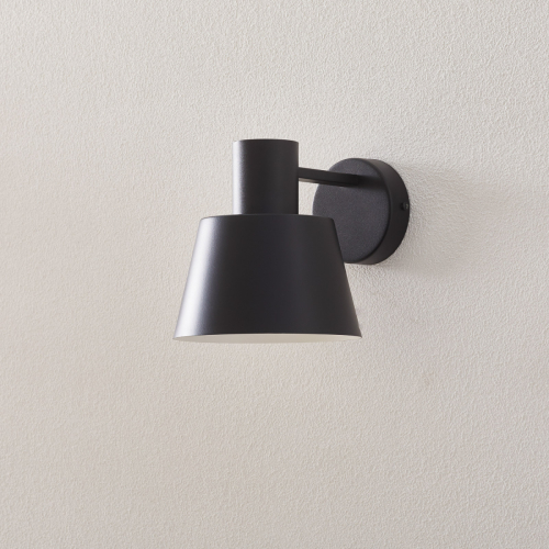 EULUNA Wandlamp Dunka van metaal, 1-lamp, zwart