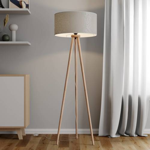 EULUNA Vloerlamp Hierro met bedrukte kap