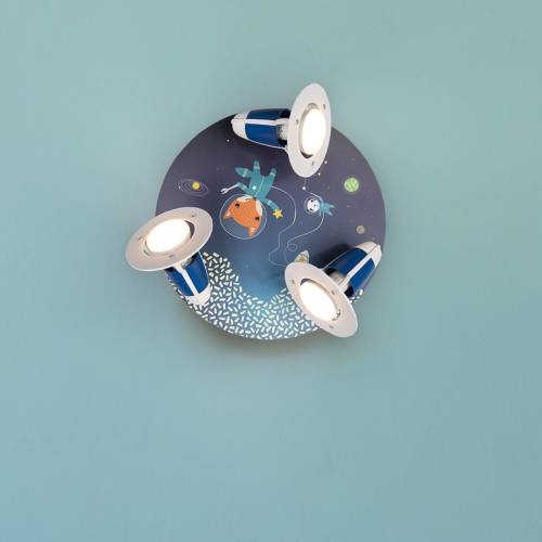 Elobra Plafondlamp Rondell Space Mission, blauw
