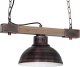 EULUNA Hanglamp Hakon 1-lamp roestbruin/hout natuur