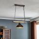 EULUNA Hanglamp Hakon 1-lamp roestbruin/hout natuur