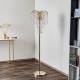 EULUNA Vloerlamp Pioggia met kristal-regen, goud