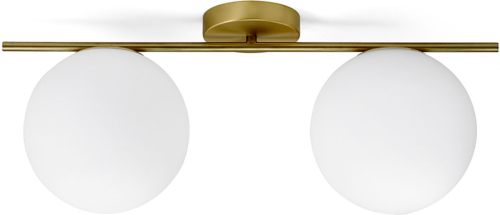 MILOOX BY Sforzin Messing-plafondlamp Jugen 2-lamps horizontaal