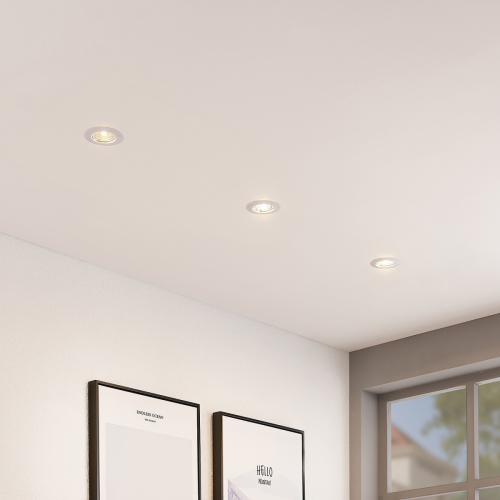 ELC Dakarra downlight set van 10, GU10 Ø8,3cm wit