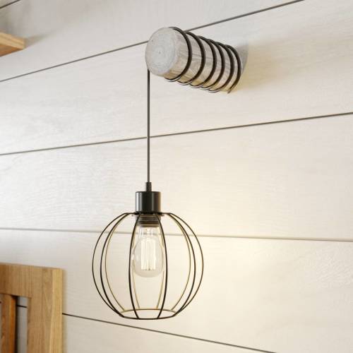 EULUNA Wandlamp Karou, grijs gebeitst