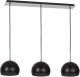 EULUNA Hanglamp Cool, 3-lamps lineair, zwart