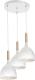 EULUNA Hanglamp Noak 3-lamps rond wit/hout natuur